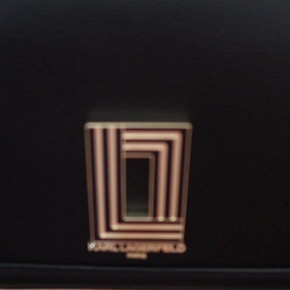 Karl Lagerfeld Paris Simone Small Leather Crossbody Black No Handle - Picture 5 of 12